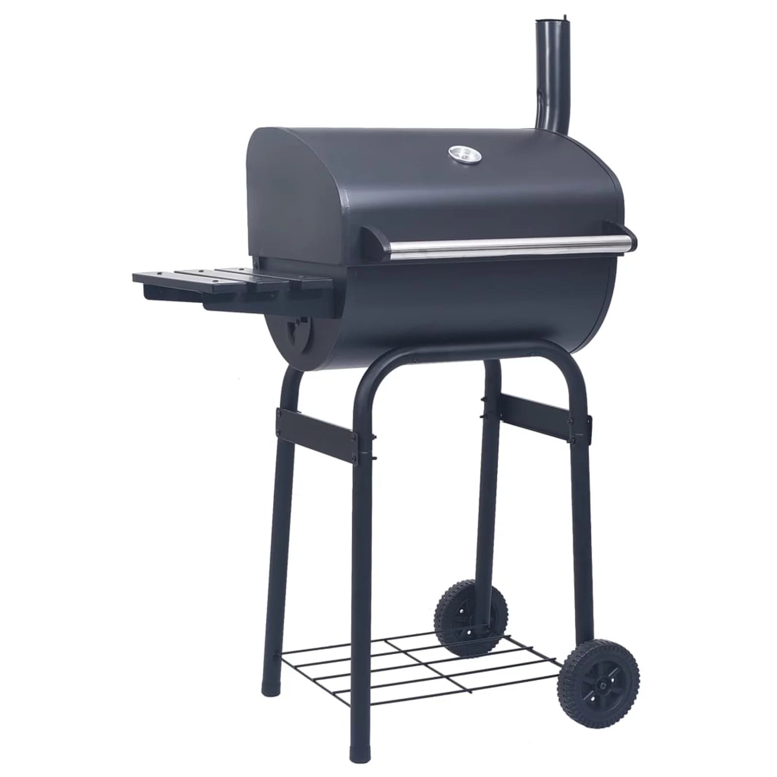 Andoer Charcoal BBQ Grill Smoker with Bottom Shelf Black