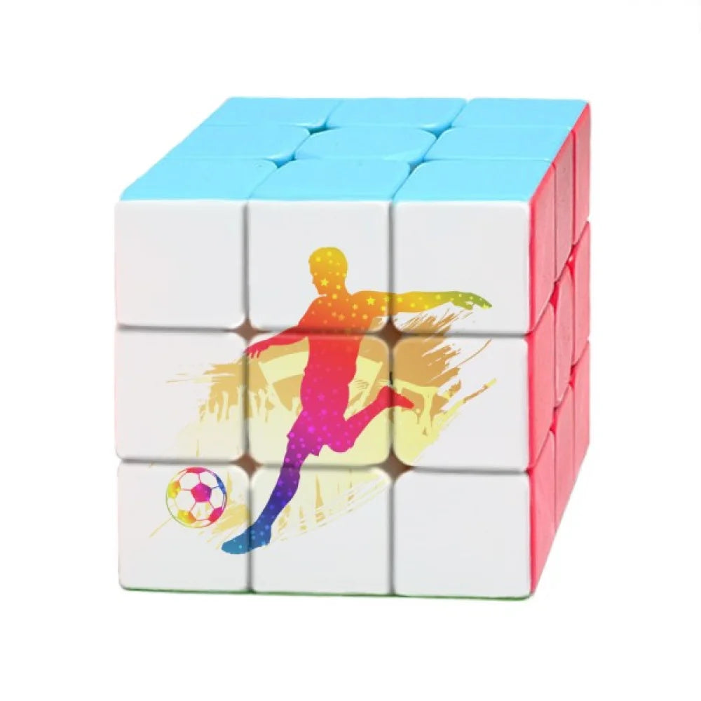 Football Athletes  Emphatic Magic Cube Puzzle 3x3 Toy Game Play