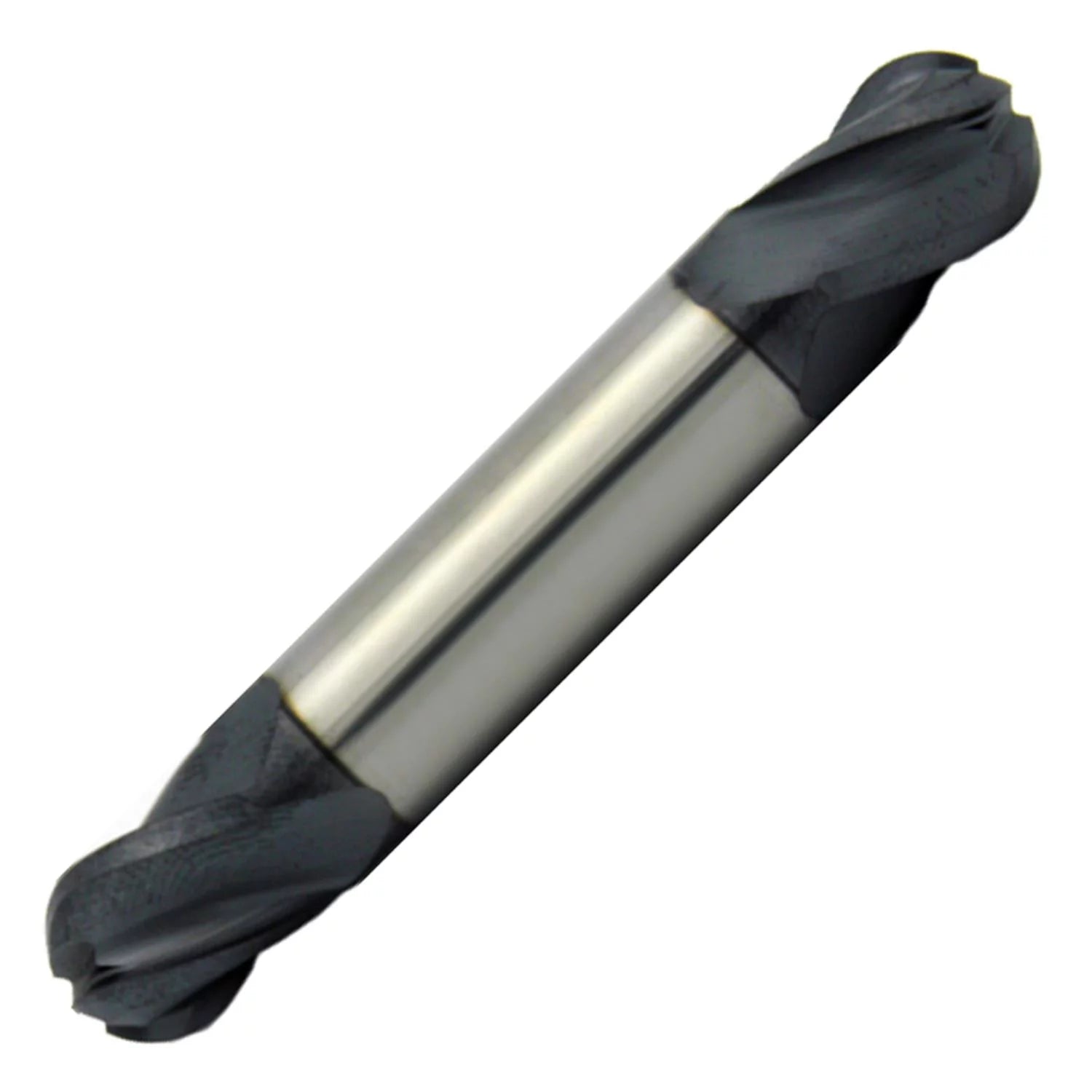 5/32 Diameter 4 Flute Double End Ball Stub 30¡ã Carbide End Mill ALTiN Coated, 5/16Length of Cut, 3/16 Shank, 2 OAL