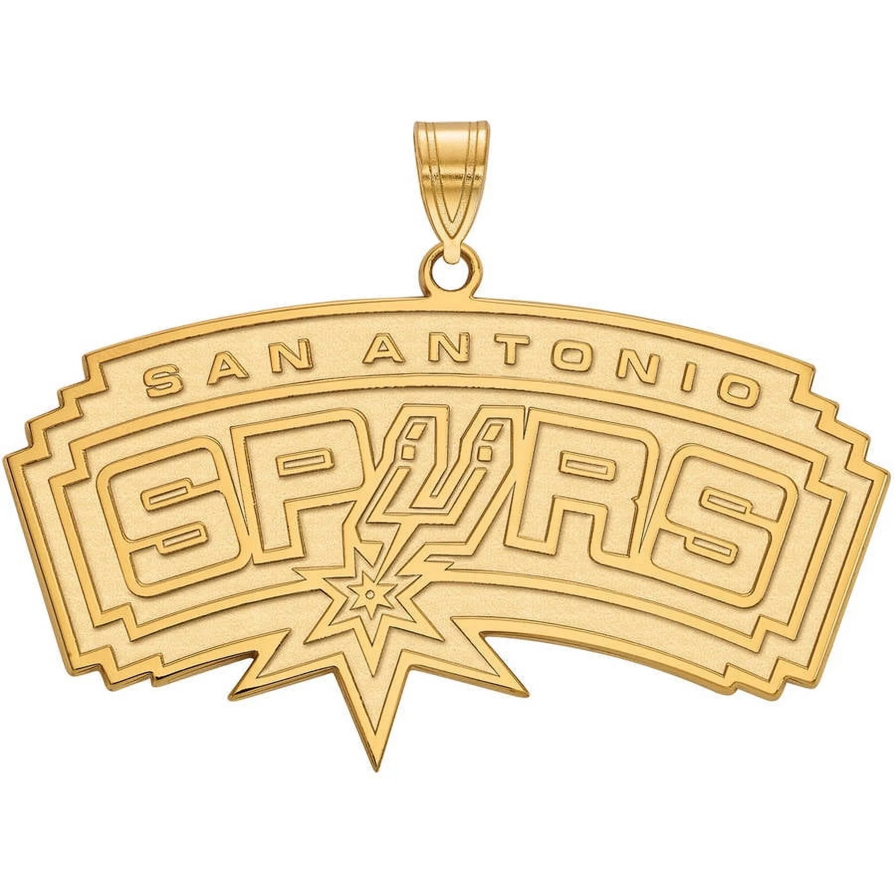 LogoArt NBA San Antonio Spurs 10kt Yellow Gold Extra Large Pendant