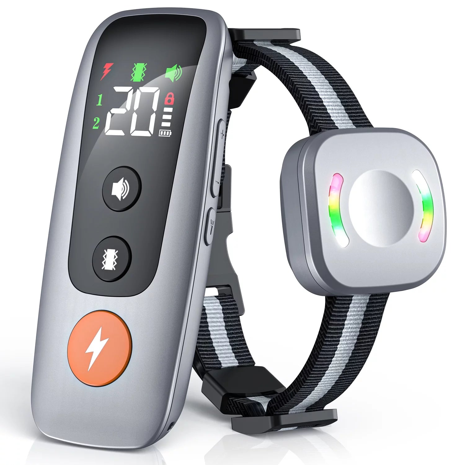 Kispnanapet Dog Shock Collar,3300Ft Dog Training Collar with Remote for 5-120lbs Small Medium Large Dogs Rechargeable Waterproof e Collar , Security Lock (for 1 Dog)