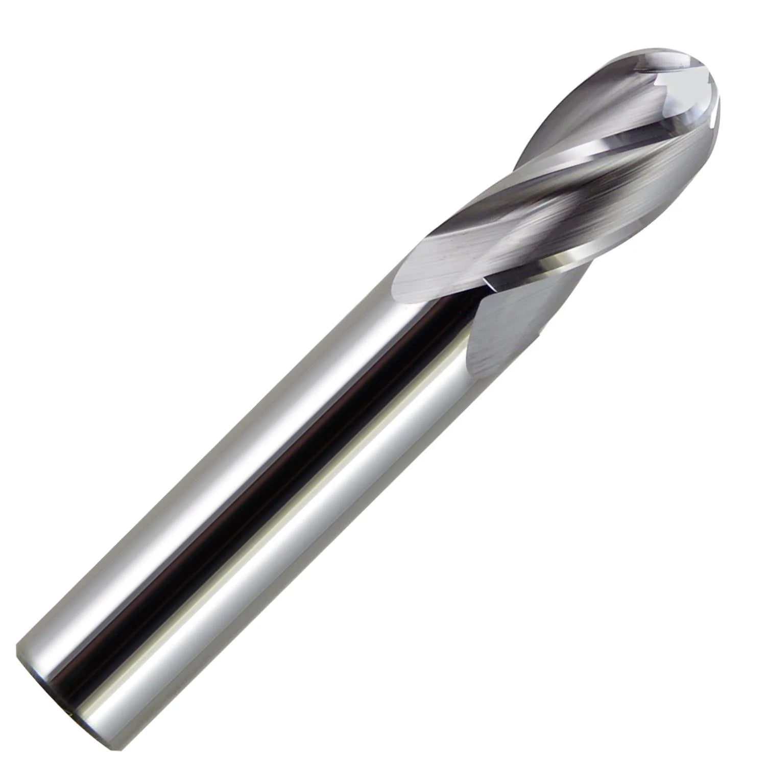 3/8 Diameter 4 Flute Single End Ball 30¡ã Carbide End Mill , 1Lengthof Cut, 3/8 Shank, 2-1/2 OAL