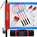 Zdgao Complete Badminton Set for Backyard with Winch System