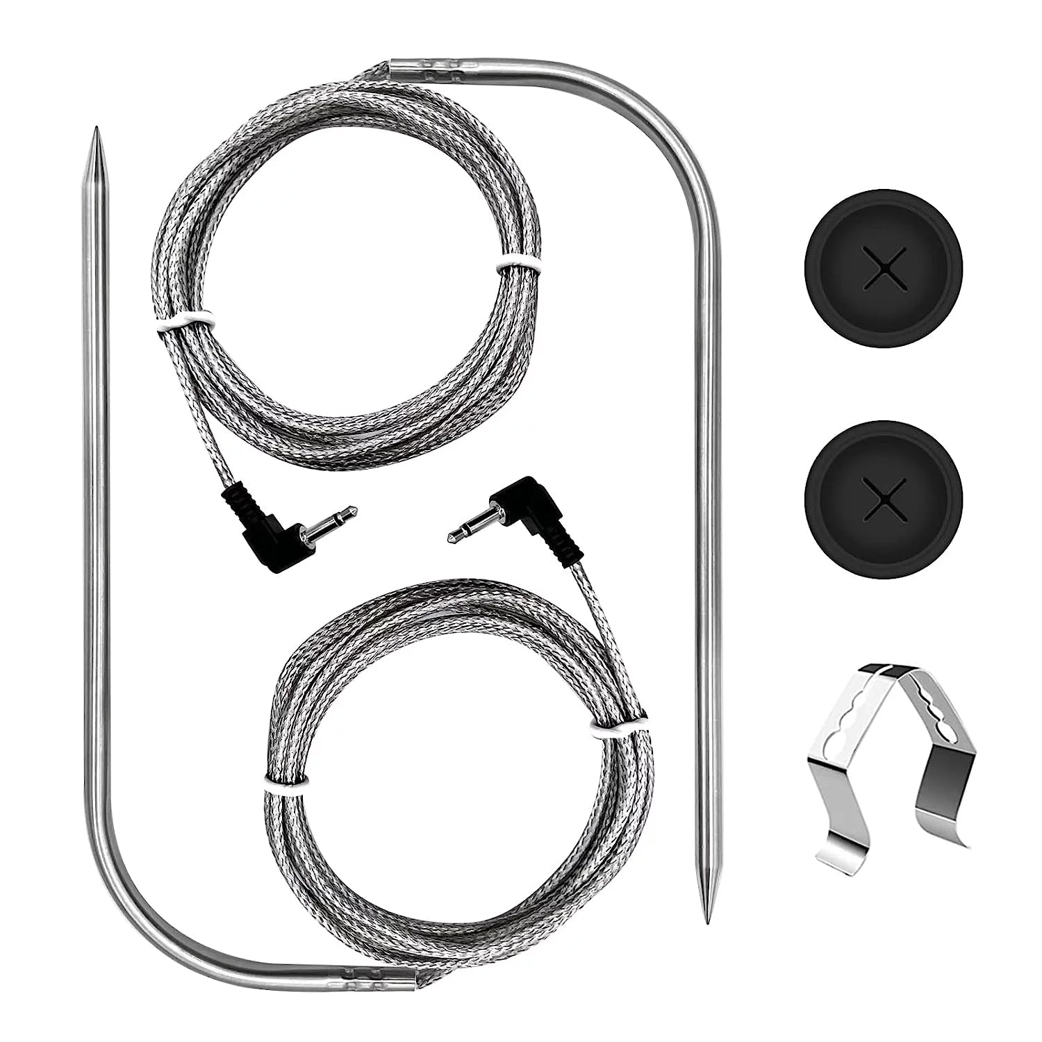 YAOAWE Upgraded 2-Pack Meat Temperature Probe Replacement for Char-Griller Gravity Fed 980 Charcoal Grill