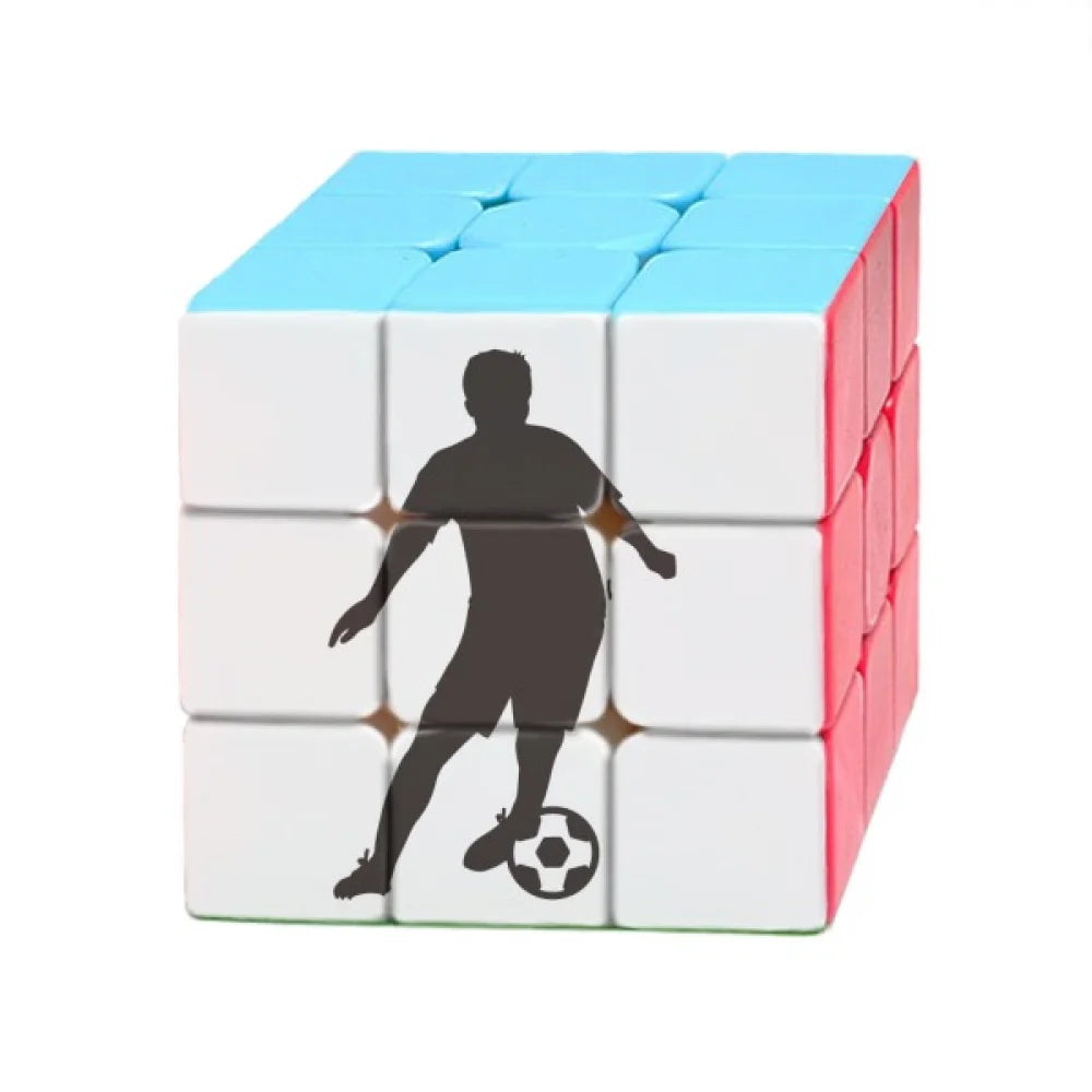 Soccer Football Sports Outline Magic Cube Puzzle 3x3 Toy Game Play