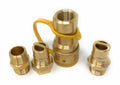 1/2 QDD LP Gas Quick Connect/Disconnect Connector Kit Solid Brass [18654] Dust cover 1/2 NPT Male x QC insert,1/2 NPT Female x QCC Insert Male Nipple 1/2 NPT Natural Gas Propane Fitting Connector