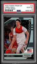 LaMelo Ball Rookie Card 2020-21 Panini Prizm Draft Picks Silver Prizm #43 PSA 10