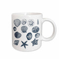 Blue Sea Shells Nautical beach theme ocean art 11oz Mug mug-155830-1