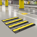 4 Pcs Speed Bumps 2 Channel Wire Hose Cover Guard 22000lbs Cable Protector Ramp