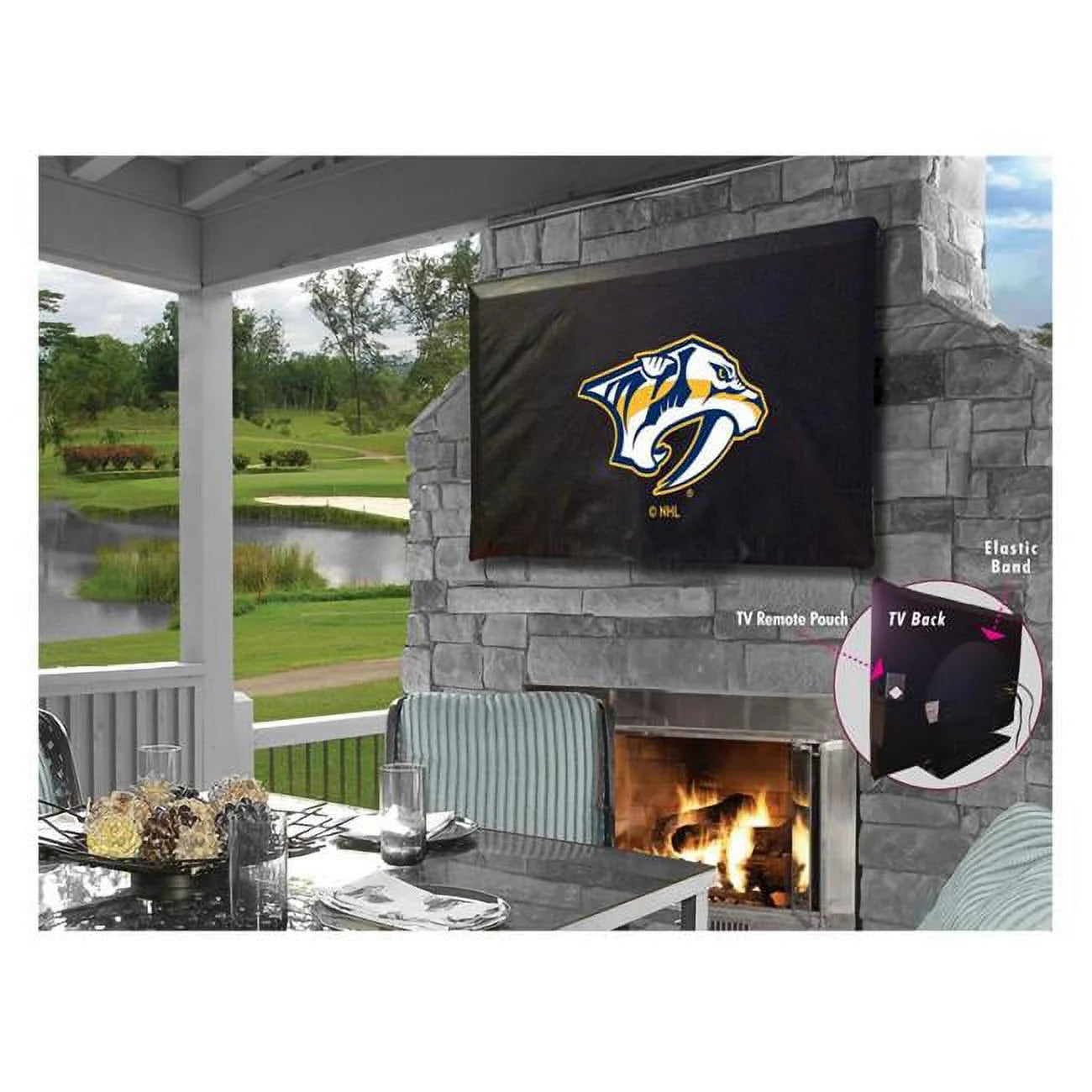 Nashville Predators Vinyl TV Cover - Black