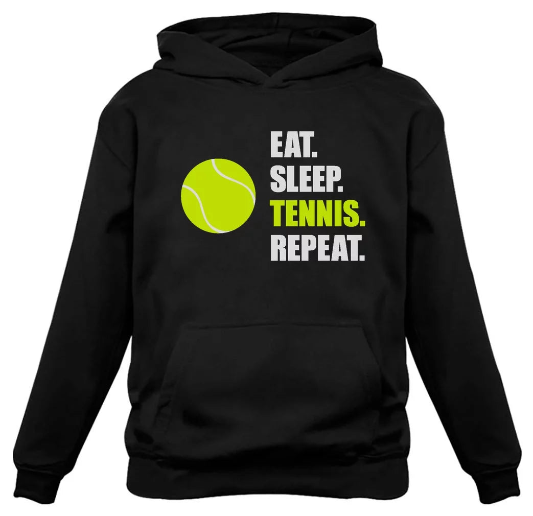 Tstars Men's Tennis Hoodie: Sporty & Cozy, Perfect for Tennis Lovers, Players, & Fans - Graphic Hoodie for Men - Tennis Gift Idea