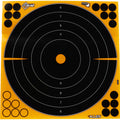Ez Aim Adhesive Splash Reactive Paper Shooting Targets, Bullseye, 12W x 12H, 5-Pack, Black/Orange