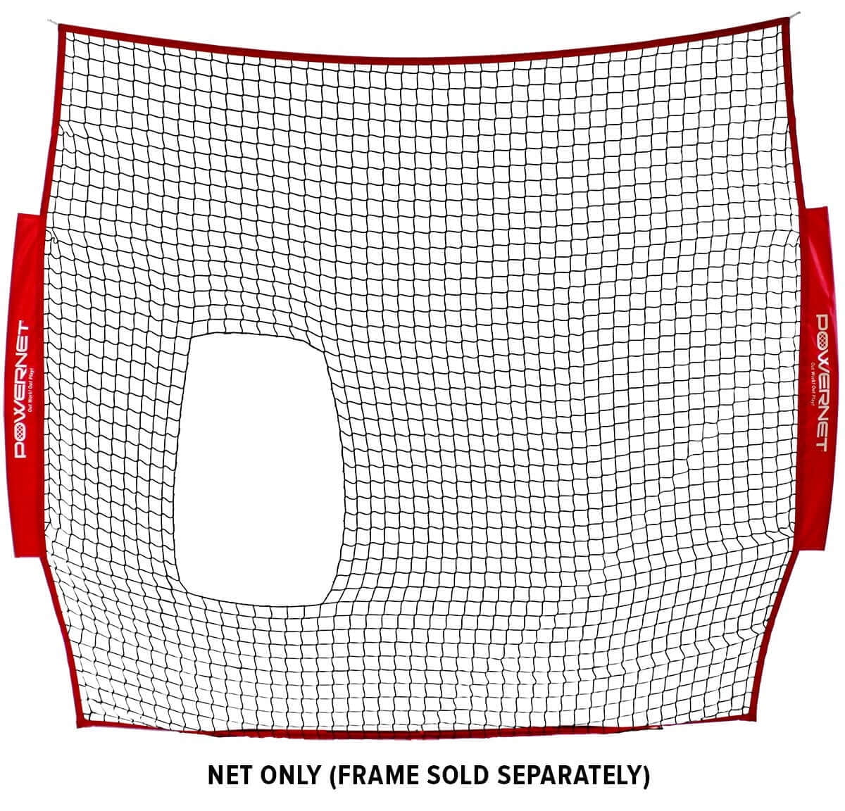 PowerNet 7x7 ft Pitch-Thru Pitching or Batting Screen for Softball (NET ONLY)