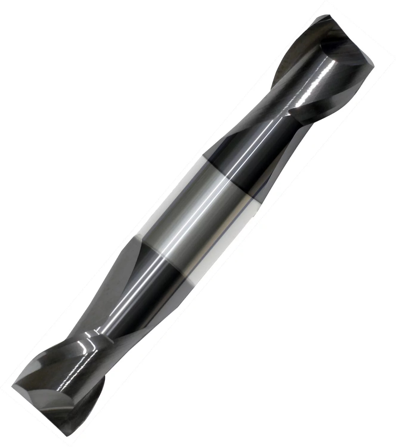1/2 Diameter 2 Flute Double End Stub 30¡ã Carbide End Mill ALTiN Coated, 5/8Length of Cut, 1/2 Shank, 3 OAL