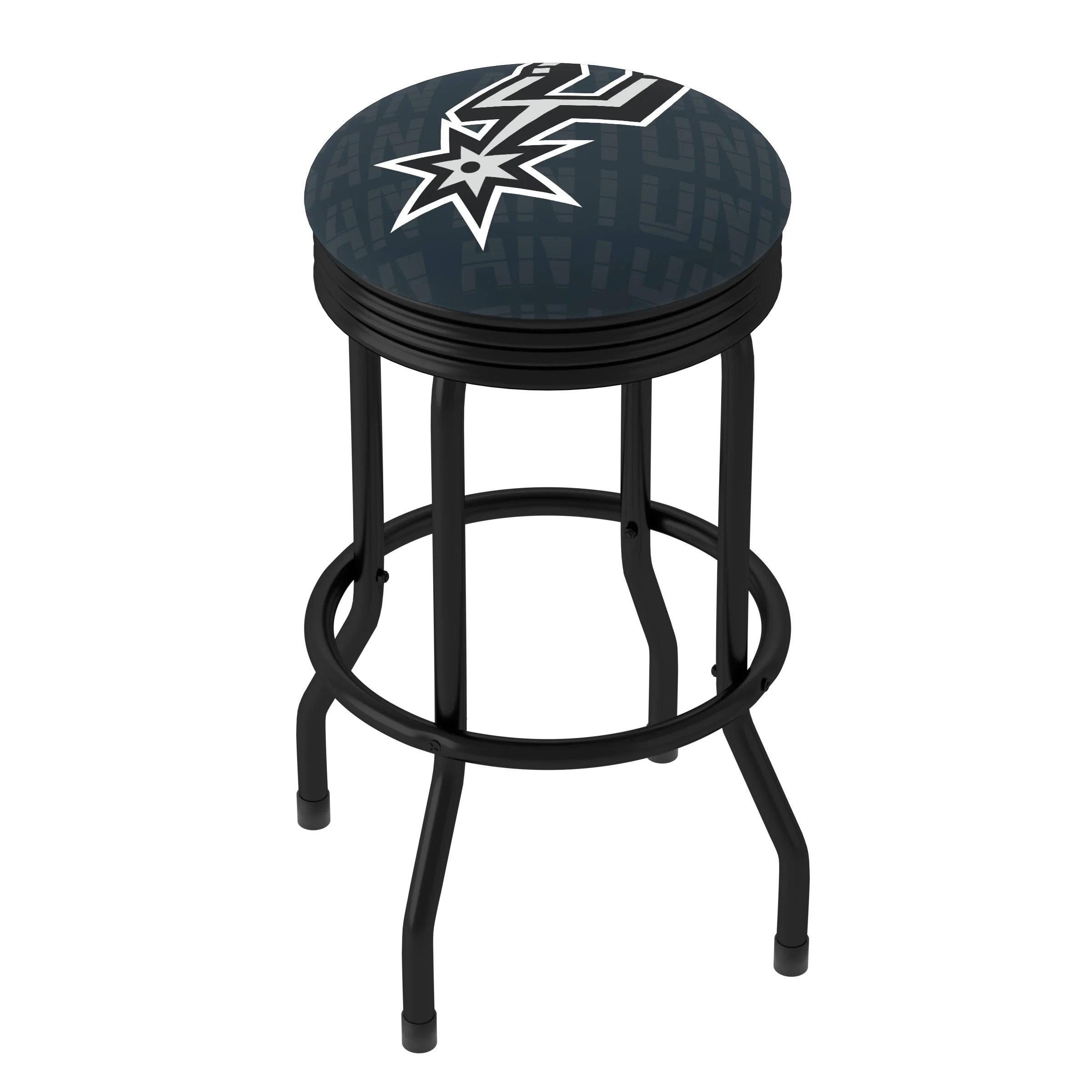 Trademark Gameroom San Antonio Spurs City Black Ribbed Barstool