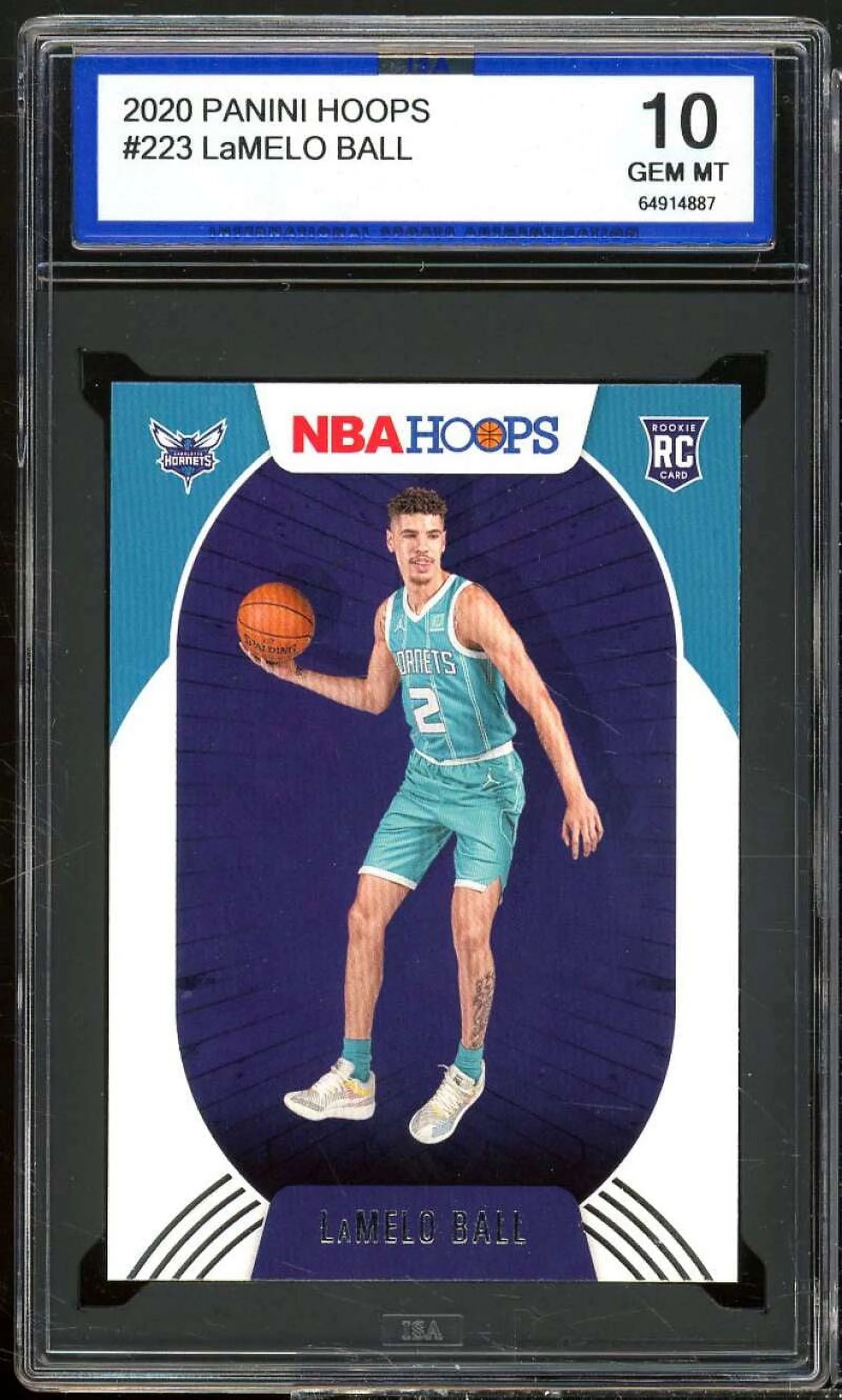 LaMelo Ball Rookie Card 2020-21 Panini Hoops #223 ISA 10 GEM MINT