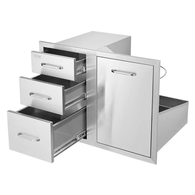 21.6w X 29.5h Outdoor Kitchen Bbq Island Door Drawer Combo Access Drawers