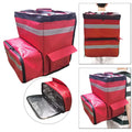 Insulated Food Delivery Backpack Expandable Catering Delivery Bag Reflective Strip Hot and Cold Thermal Food Bag for Camping Motorbike Travel