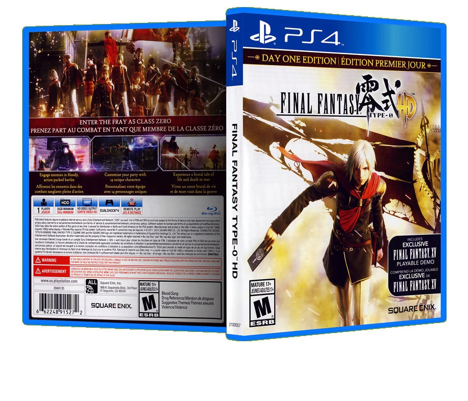 Final Fantasy Type 0 HD - Replacement PS4 Cover and Case. NO GAME!!