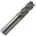 1/8 Diameter 4 Flute Single End Carbide End Mill 40¡ã Degree Helix TiCN Coated , 1/2 Length of Cut, 1/8 Shank, 1-1/2 OAL
