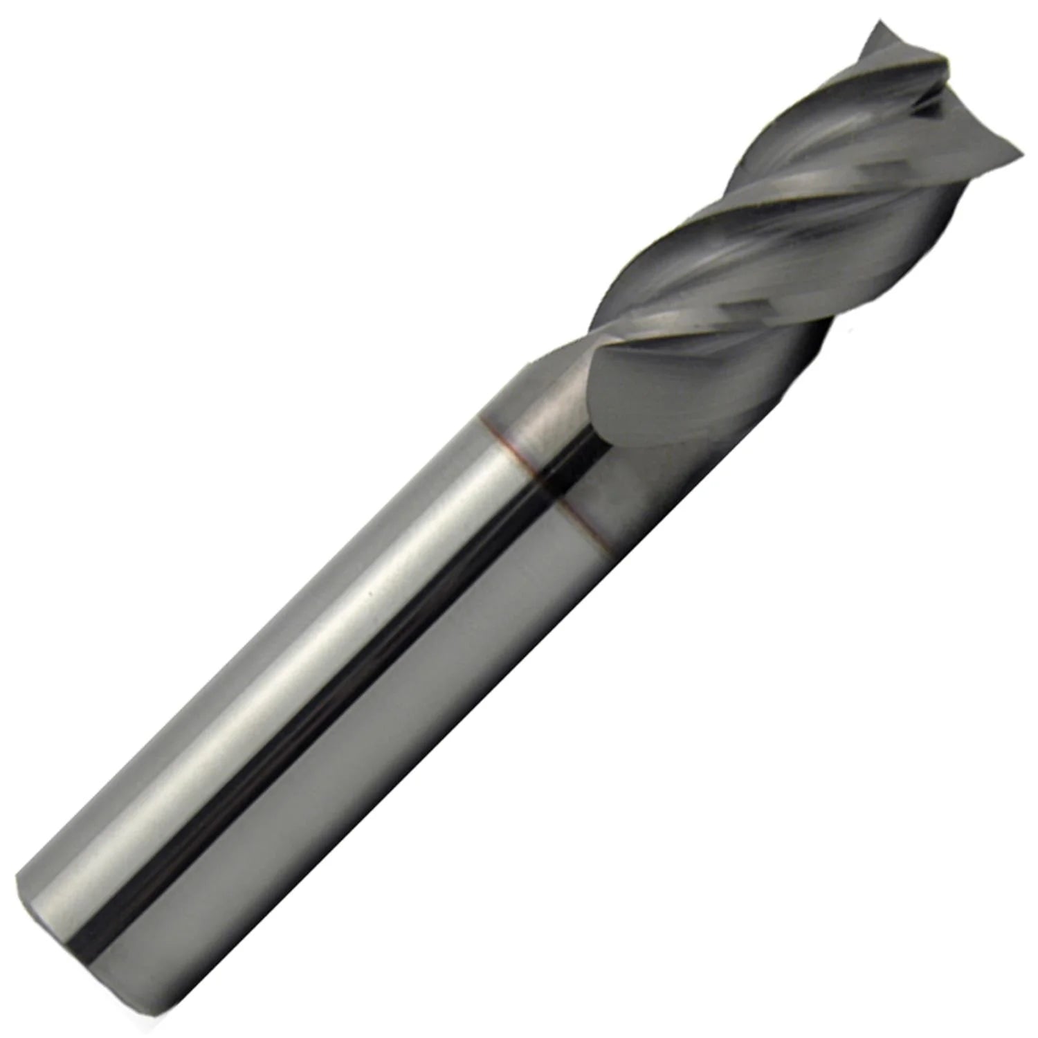 1/4 Diameter 4 Flute Single End Carbide End Mill 40¡ã Degree Helix Stub TiCN Coated , 1/2 Length of Cut, 1/4 Shank, 1-1/2 OAL