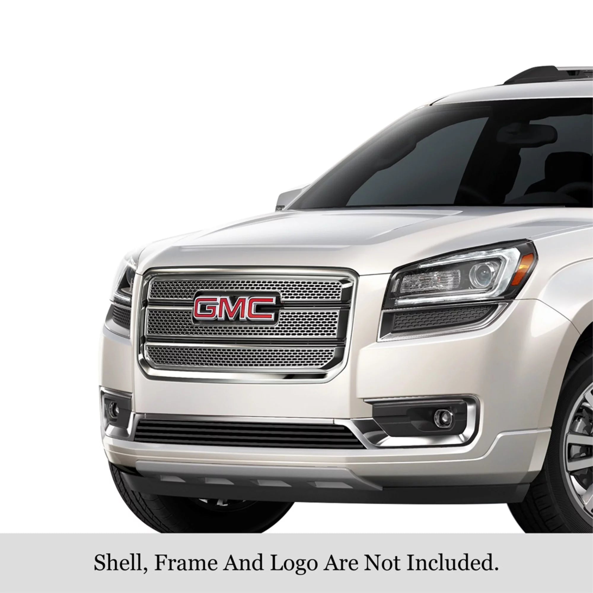 APS 2013-2016 GMC Acadia Black Stainless Steel Billet Grille 8x6 horizontal billet