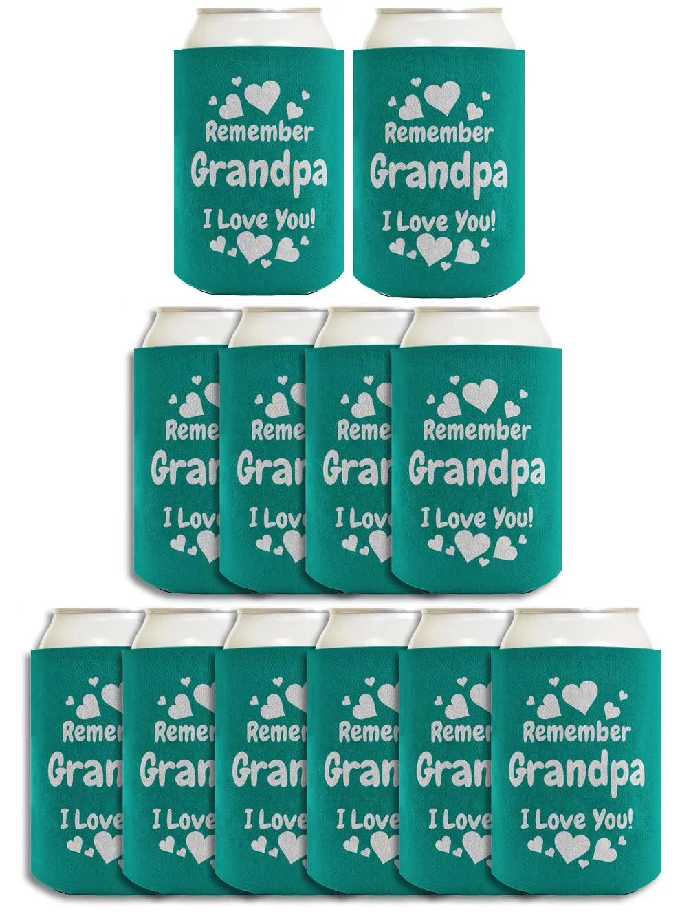 ThisWear Grandpa Gifts for Men for Remember Grandpa I Love You 12-Pack Can Coolers Coolies Grandpa
