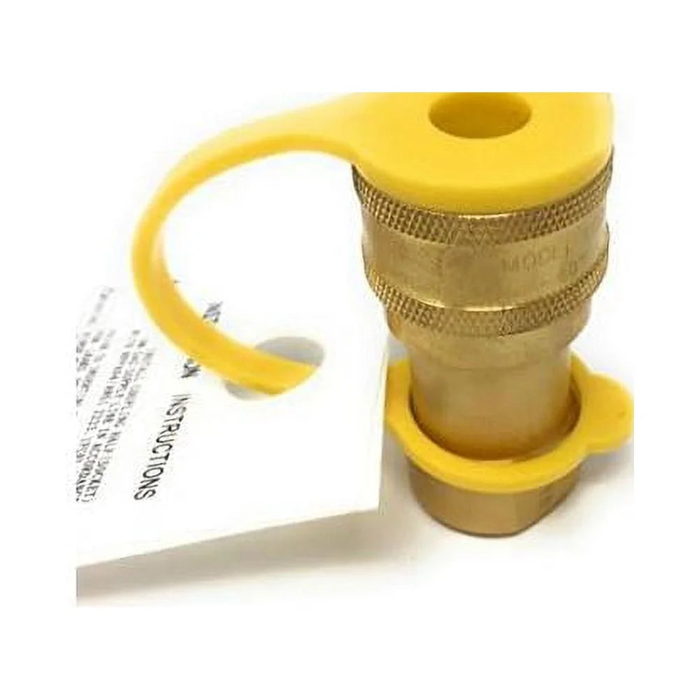 Inch Natural Gas Quick Connector Brass Propane Adapter Fittings For LP Gas Propane Hose Quick Disconnect [2660] Solid Brass 1/2 PSIG Pressure 50 000 BTU Hour Capacity Input  Insert