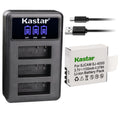 Kastar 1 Pack SJ4000 Battery and LCD Triple USB Charger Compatible with SJCAM SJ7000, SJCAM SJ8000, SJCAM SJ9000, Pruveeo DV200 Waterproof Sports Action Camera with WiFi, 4K Video Camcorder