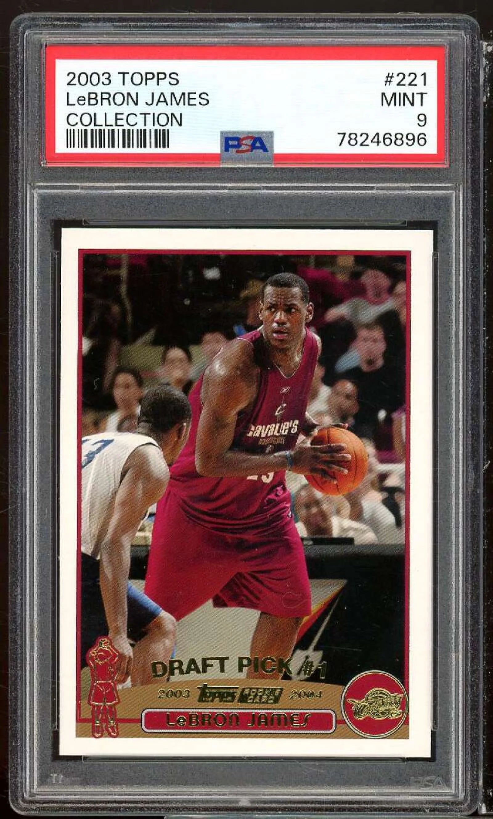 LeBron James Rookie Card 2003-04 Topps Collection #221 PSA 9