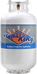 Flame King YSN- Pound Steel Propane Tank Cylinder with Type 1 Overflow Protection Device Valve DOT and TC Compliant, White 30LB Propane Tank
