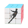 Sports Football Soccer Outline Magic Cube Puzzle 3x3 Toy Game Play