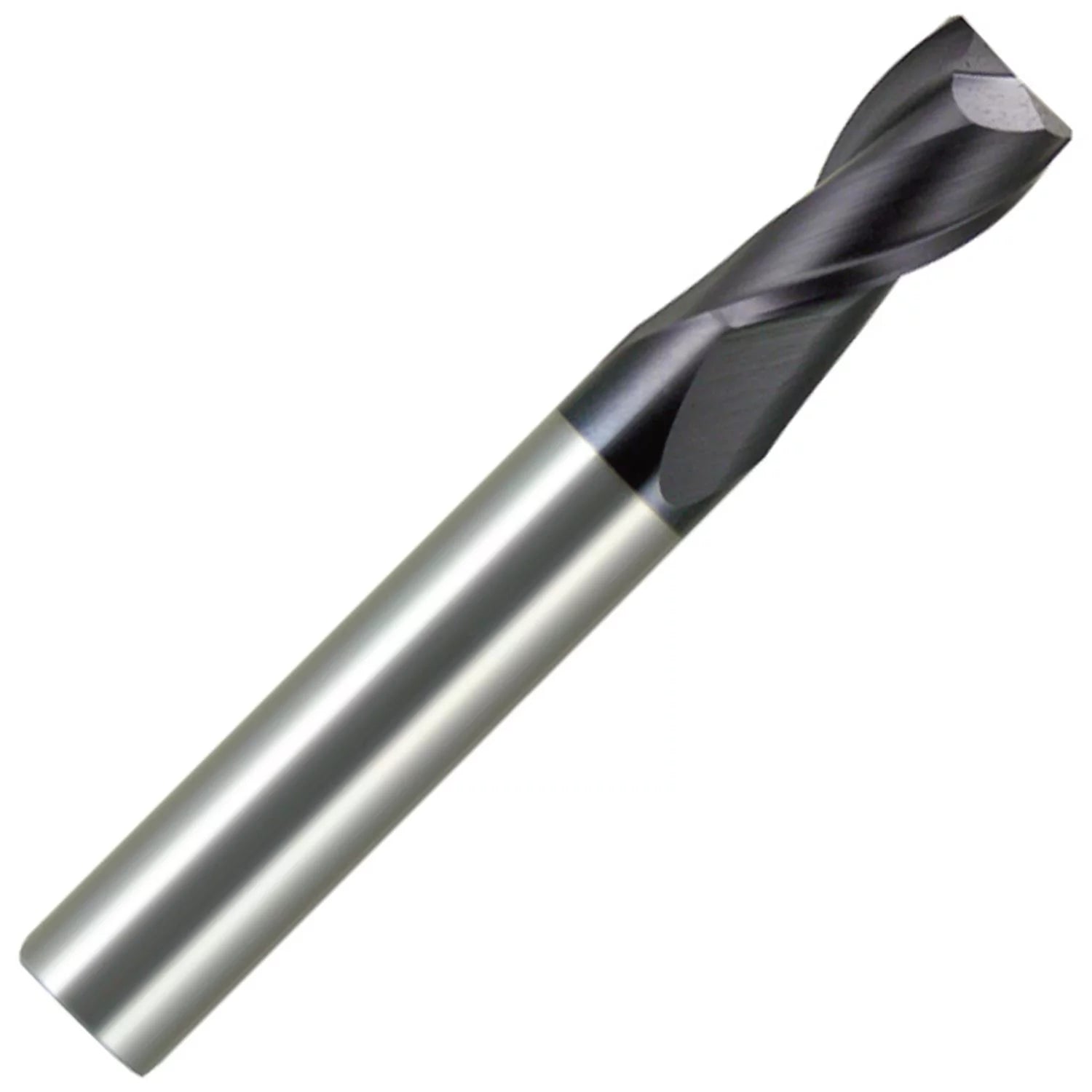3/64 Diameter 2 Flute Single End 30¡ã Carbide End Mill Stub TiCN Coated, 3/32Length of Cut, 1/8 Shank, 1-1/2 OAL