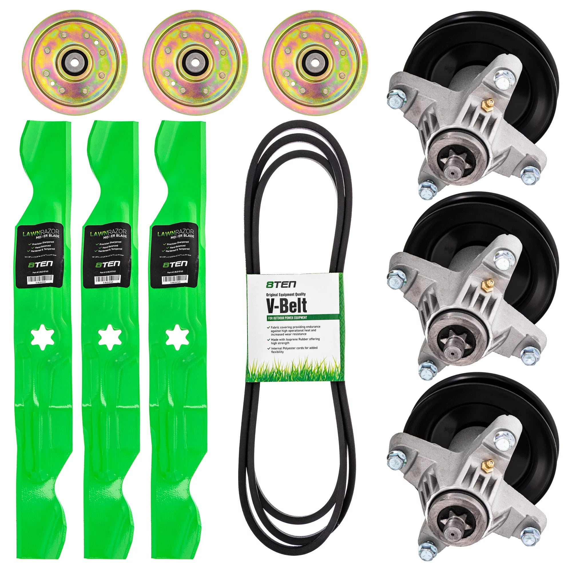 8TEN Blade Spindle Belt Idler Kit for MTD Troy Bilt 50 inch Mustang XP MK1005681