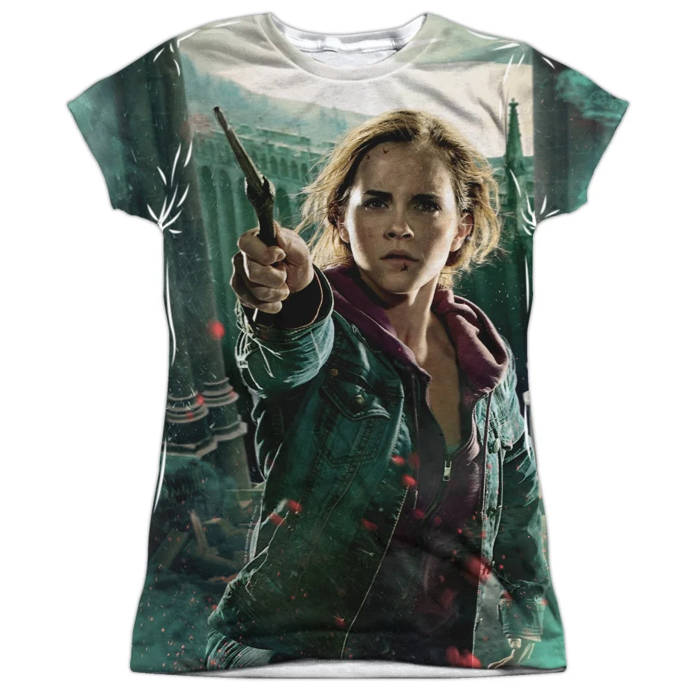 Harry Potter - Hermione Final Battle - Juniors Cap Sleeve Shirt - XX-Large