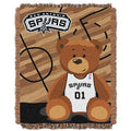 LHM NBA San Antonio Spurs Half Court Woven Jacquard Baby Throw Blanket, 36 x 46 in.
