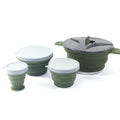 OWSOO Cookware Pan, Portable Folding Pot Set for Cooking, Compact and Lightweight