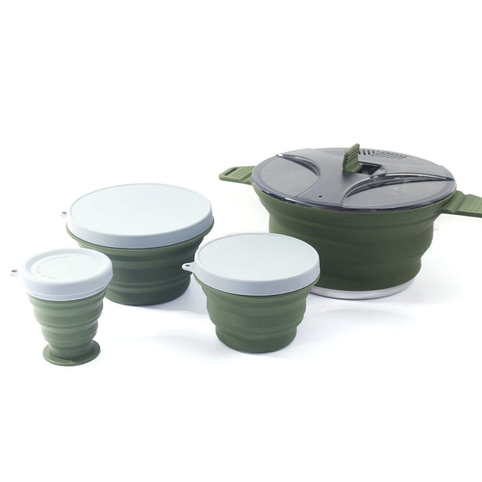 OWSOO Cookware Pan, Portable Folding Pot Set for Cooking, Compact and Lightweight
