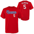 Texas Rangers MLB Boys Short-Sleeve Player Cotton Tee-Seager