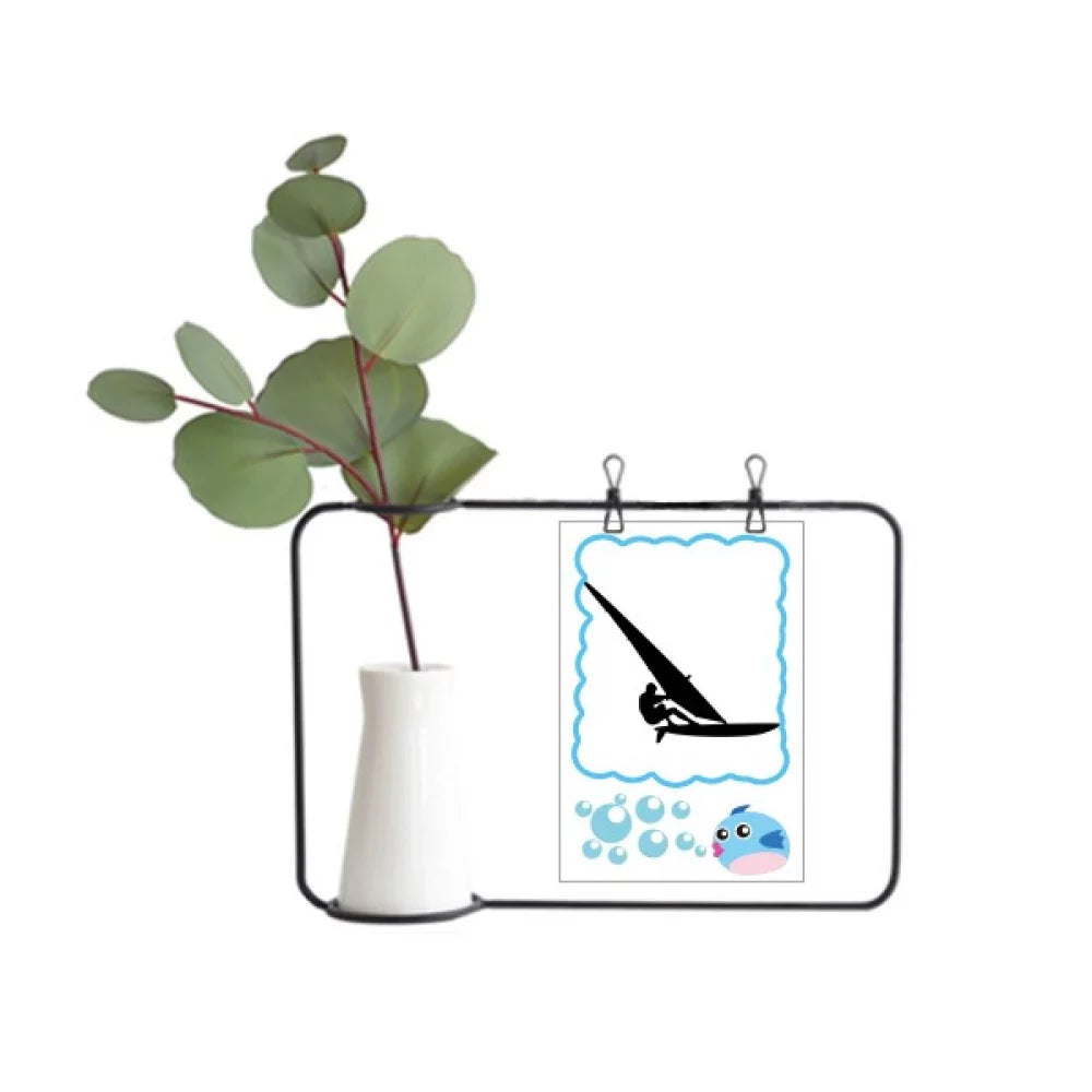 Sports Surfing Sailboat Player Transparent Glass Hanging Vases Decoration Bottle