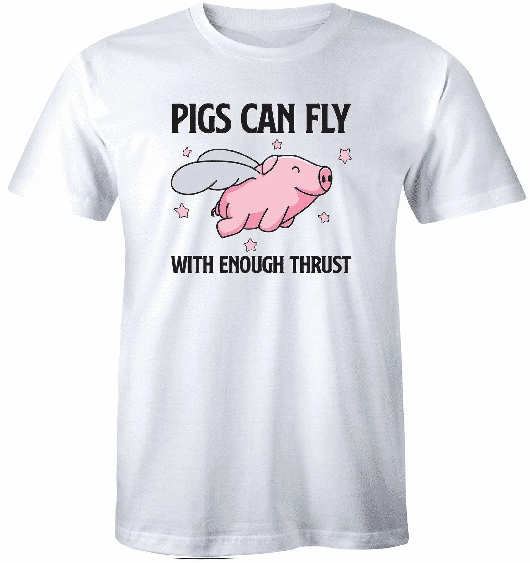 Pigs Can Fly With Enough Thrust T-Shirt Funny Flying Pig Science Tee