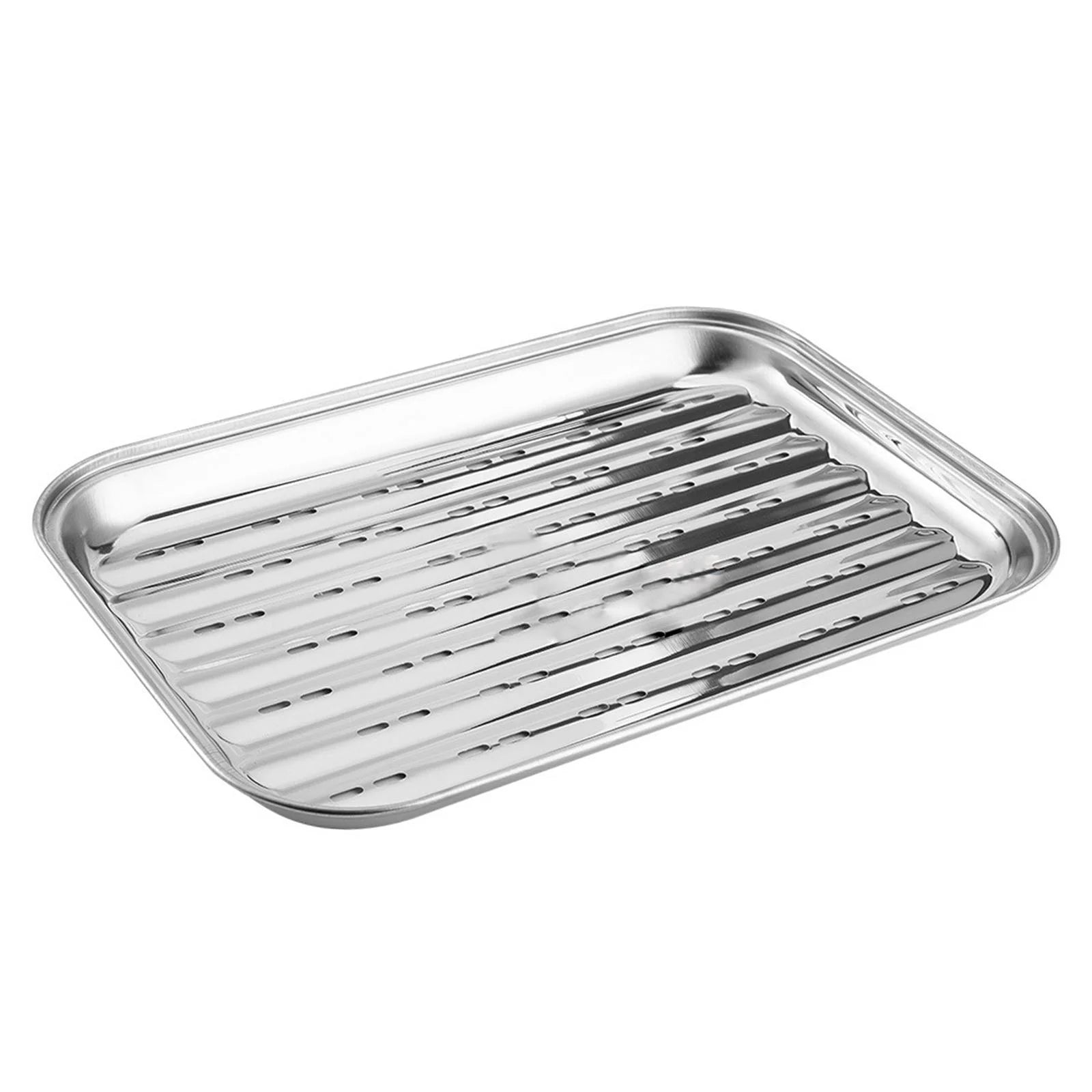 Grill Pans Grilling Tray Grill Plate BBQ Accessories Rectangle with Holes BBQ Grilling Pan Barbecue Grilling Baskets for BBQ Cooking Baking