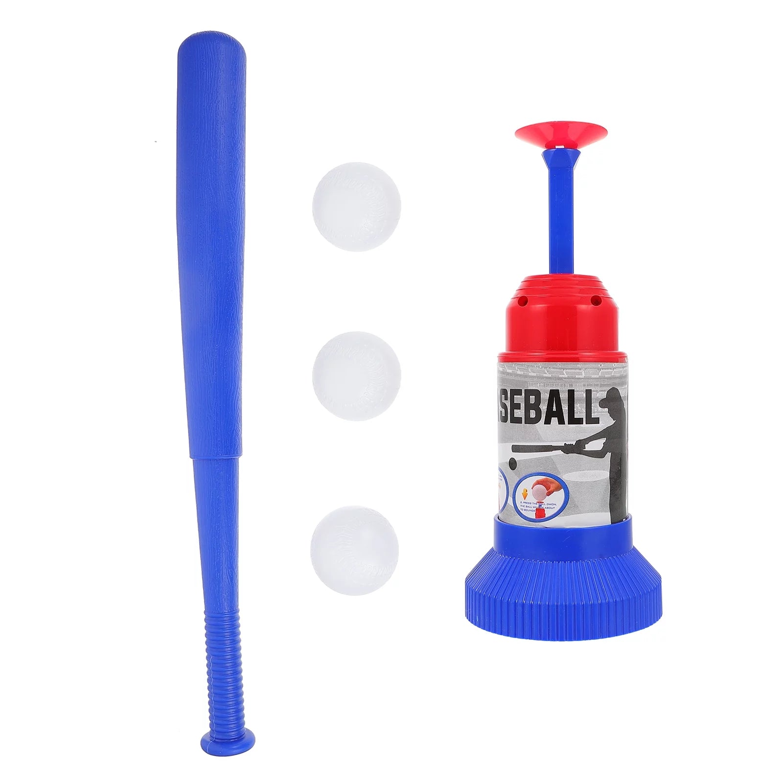 Qumonin Kids Softball Baseball Training Set Launcher Pitching Machine Toy