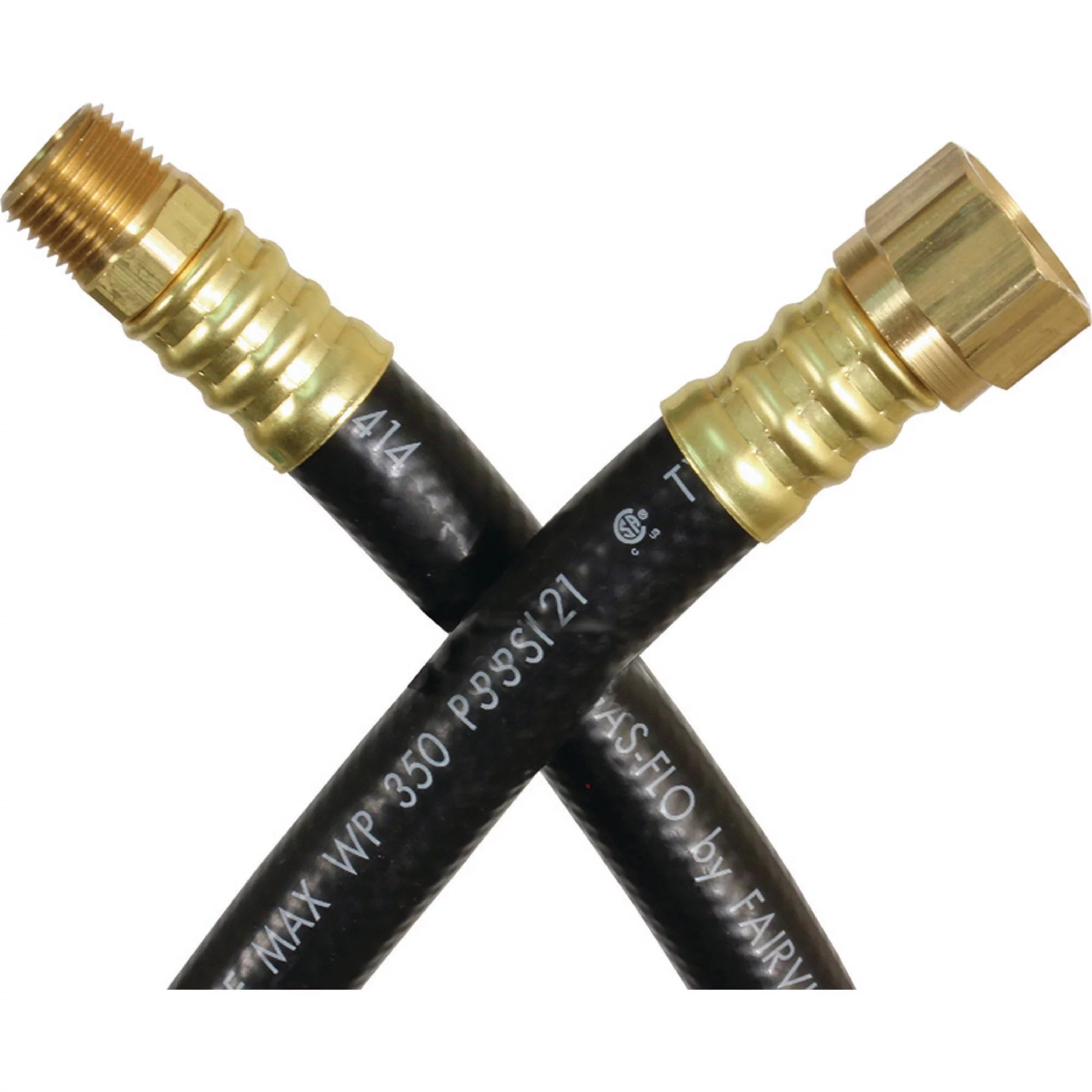 JR Products RV Rubber LP Supply Hose with 1/2 Female SAE & 3/8 Male Pipe Ends