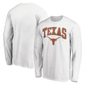 Men's Fanatics Branded White Texas Longhorns Traditional Bevel Long Sleeve T-Shirt