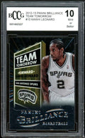 2012-13 Panini Brilliance Team Tomorrow #10 Kawhi Leonard Rookie BGS BCCG 10