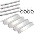 Hisencn Replacement Parts for Kitchen Aid 720-0733A 720-0745 720-0745B 740-0781 Stainless Steel Burner, Heat Plate Shield Tent, Igniter Electrode Repair Kit Grill Parts for Kitchen Aid 4 Burner Grill
