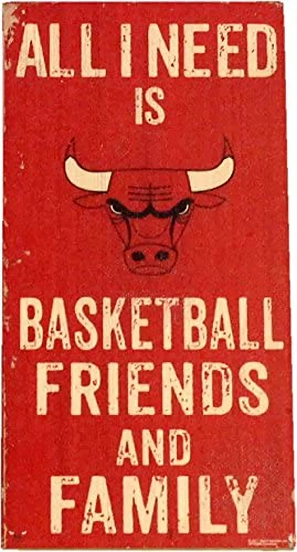 Bulls Basketball Friends & Family Sign 6 x 12