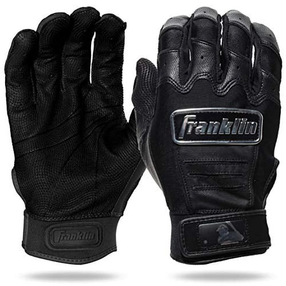 Franklin Sports CFX Pro Full Color Chrome Series Batting Gloves CFX Pro Full Color Chrome Batting Gloves, Black, Adult Large