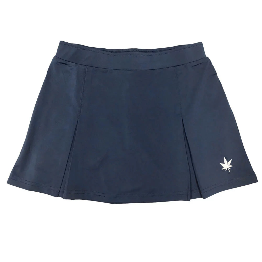 Boast Women's Pleated Court Tennis Skirt, X-Large, Navy Blue